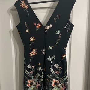 ZARA floral short fitted dress